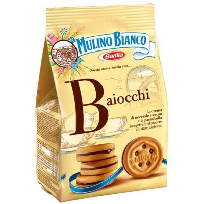 Biscotti Baiocchi ripieni di crema alla nocciola e cacao 9.17 once