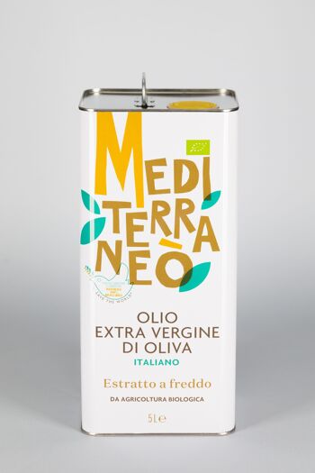 Huile d'olive extra vierge biologique 100% ITALIENNE Mediterraneò 5 l 1