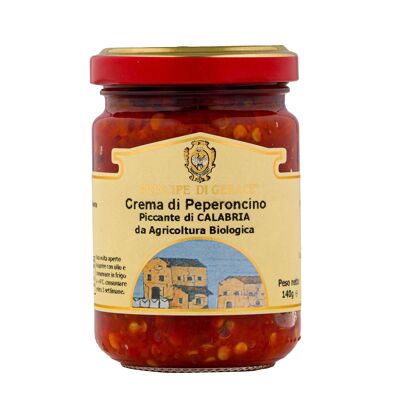 Casalino and Habanero spicy Calabrian chili cream 140g from organic farming, Medium Spicy