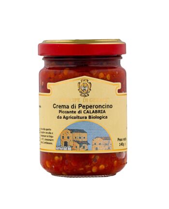Crème de piment calabrais épicé Casalino et Habanero 140g issu de l'agriculture biologique, Medium Spicy 1