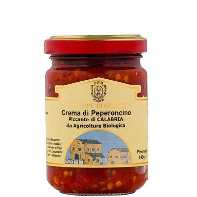 Crema piccante di peperoncino calabrese Casalino e Habanero   da 140g da Agricoltura biologica,  Medium Spicy