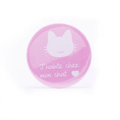 Badge J'habite chez mon chat