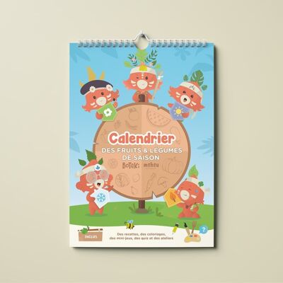 Interactive calendar of seasonal fruits and vegetables