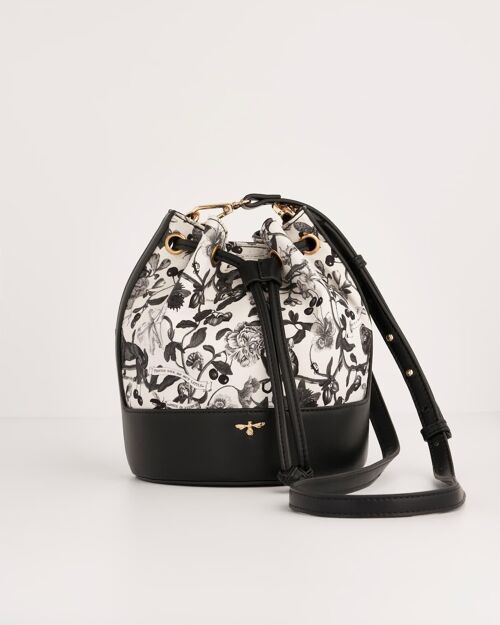 Tree Of Life Black Bucket Bag