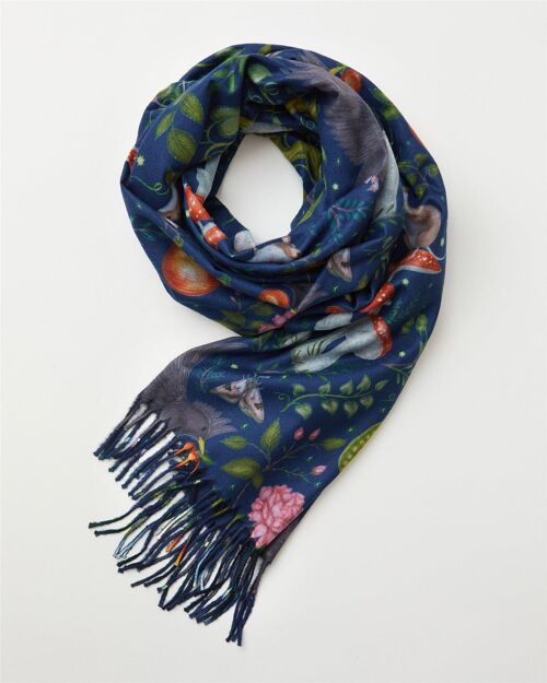 Catherine Rowe's Into The Woods Scarf Blue