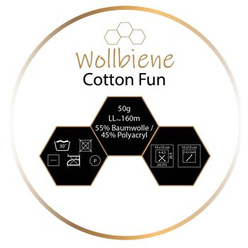 Wollbiene Cotton Fun laine toutes saisons 50g laine à tricoter mélange de coton 2