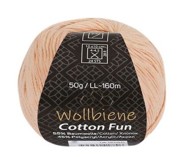 Wollbiene Cotton Fun laine toutes saisons 50g laine à tricoter mélange de coton 5