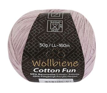 Wollbiene Cotton Fun laine toutes saisons 50g laine à tricoter mélange de coton 8