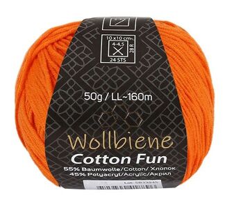 Wollbiene Cotton Fun laine toutes saisons 50g laine à tricoter mélange de coton 12