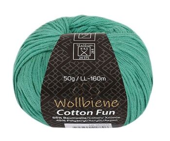 Wollbiene Cotton Fun laine toutes saisons 50g laine à tricoter mélange de coton 13