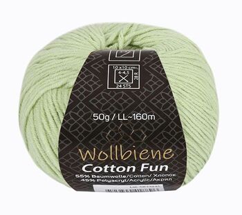 Wollbiene Cotton Fun laine toutes saisons 50g laine à tricoter mélange de coton 14