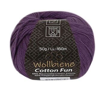Wollbiene Cotton Fun laine toutes saisons 50g laine à tricoter mélange de coton 17