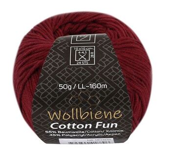 Wollbiene Cotton Fun laine toutes saisons 50g laine à tricoter mélange de coton 19