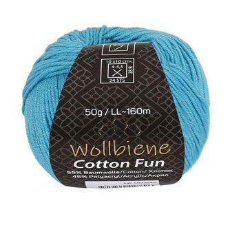 Wollbiene Cotton Fun laine toutes saisons 50g laine à tricoter mélange de coton 21