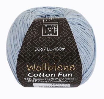 Wollbiene Cotton Fun laine toutes saisons 50g laine à tricoter mélange de coton 24