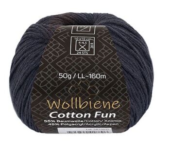 Wollbiene Cotton Fun laine toutes saisons 50g laine à tricoter mélange de coton 26