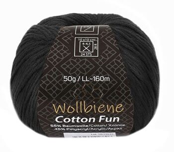 Wollbiene Cotton Fun laine toutes saisons 50g laine à tricoter mélange de coton 27