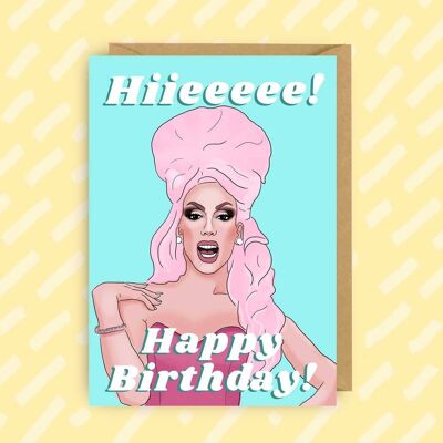 Carte d’anniversaire Alaska Thunderfuck | La course de dragsters de RuPaul | Gays