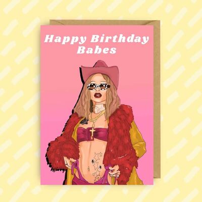 Biglietto di auguri di compleanno Drag Race di Bimini Bon-Boulash RuPaul | LGBT