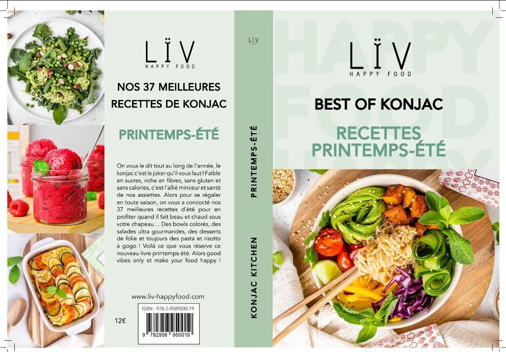 Livre recettes Printemps-été à base de konjac, saine et rapide