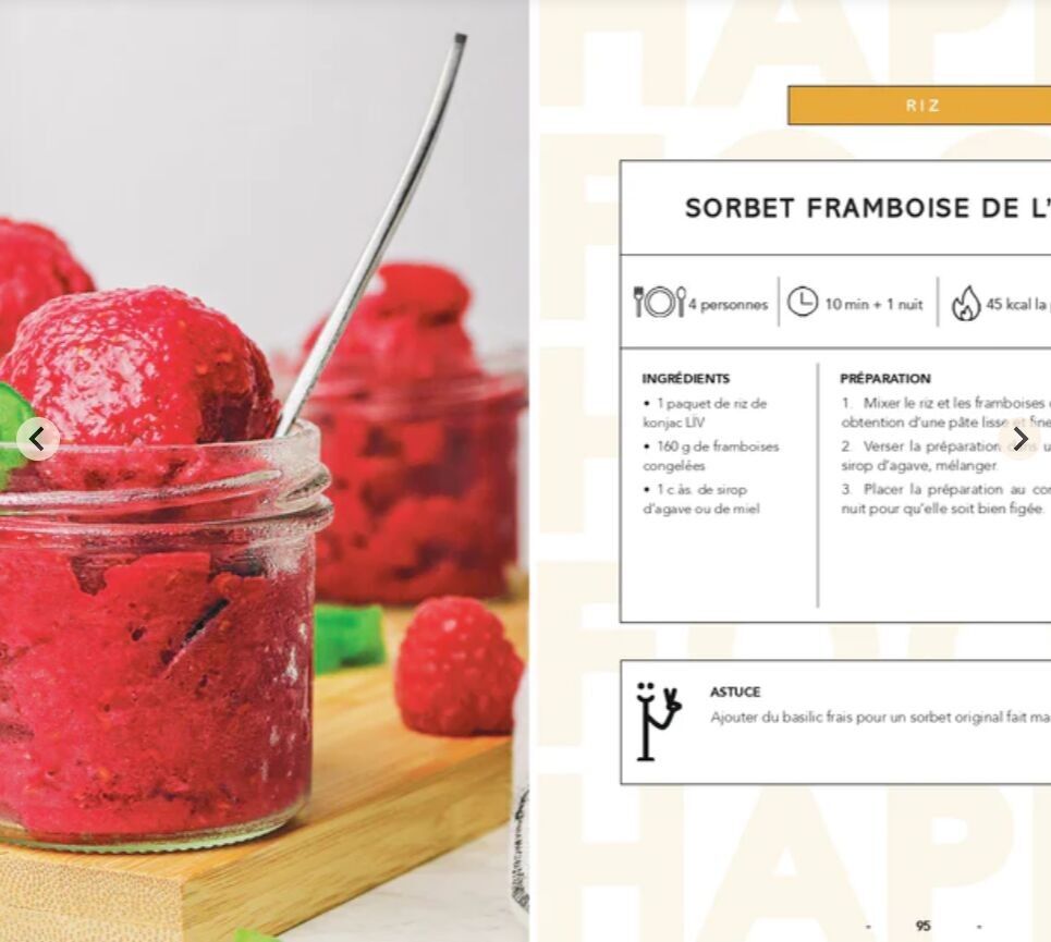 Livre recettes Printemps-été à base de konjac, saine et rapide