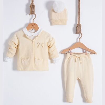 100% Cotton 0-12M Organic Baby Knitwear Set 0-12M