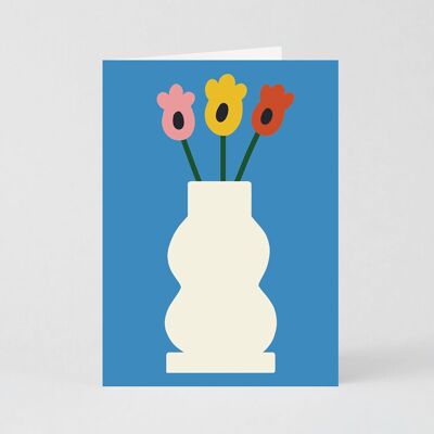 Vase mit drei Blumen