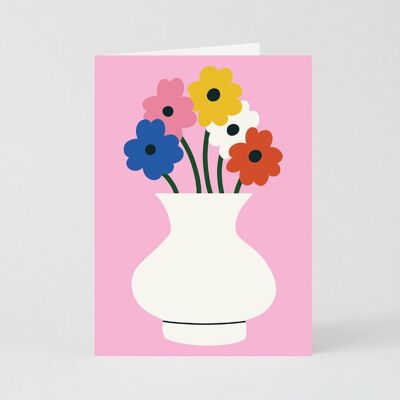 Carte Vase Cinq Fleurs