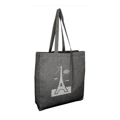 Tote Bag Gris Paris La Seine (lot de 4)