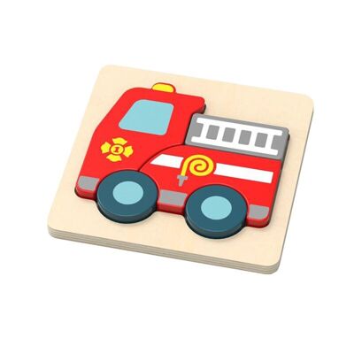 Small wooden puzzle - Fire truck
