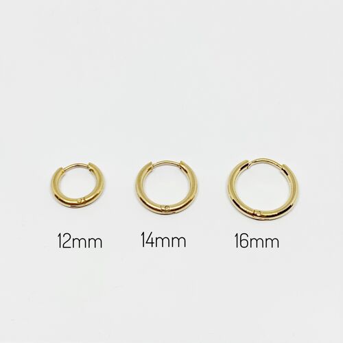 MINI Hoop Earrings - Gold 12mm