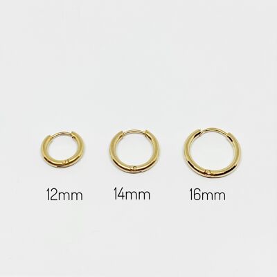 MINI Hoop Earrings - Gold 12mm