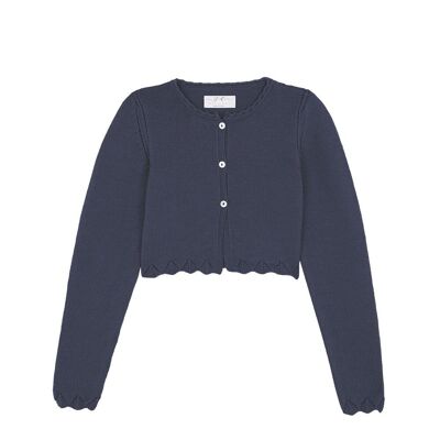 NAVY BLUE SHORT CARDIGAN