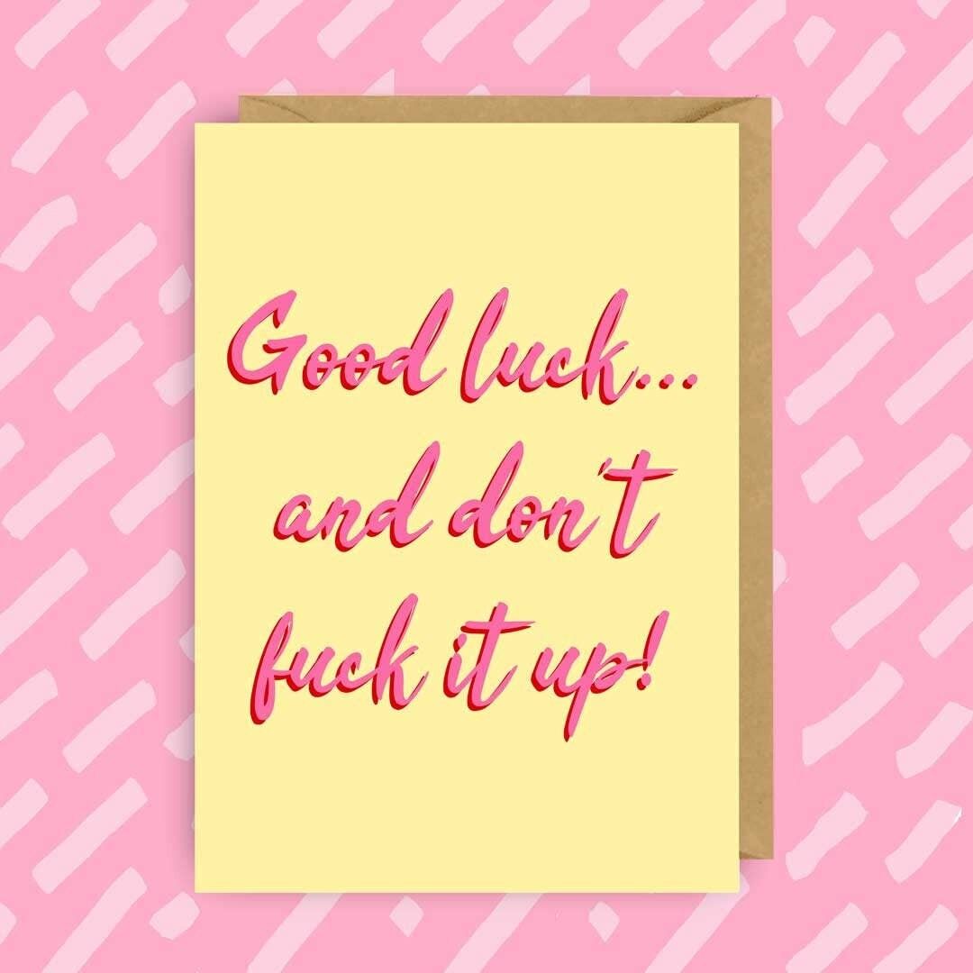 RuPaul's Drag Race "Good luck and don't fuck it up" Card