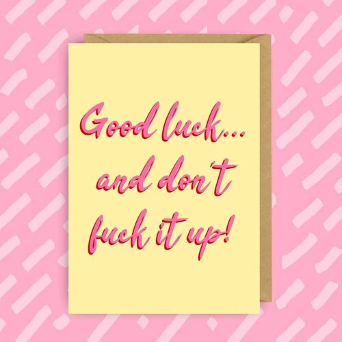 RuPaul's Drag Race "Good luck and don't fuck it up" Card