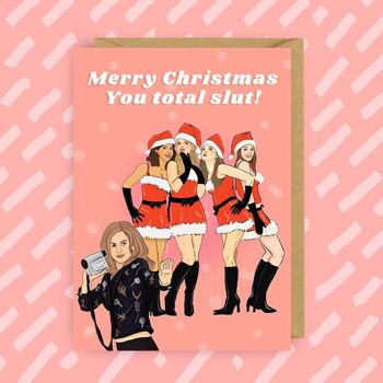Carte de Noël Mean Girls | Culture populaire | Drôle | Grossier 1