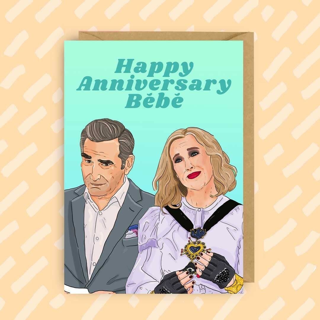 Moira e Johnny Schitts Creek | Biglietto d'auguri per anniversario