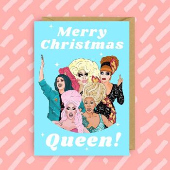 Carte de Noël Drag Race de Ru Paul | LGBT | Noël gay 1