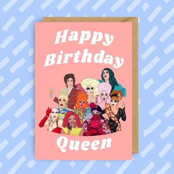 Carte d'anniversaire Drag Race Queens de RuPaul | LGBT | Gays 3
