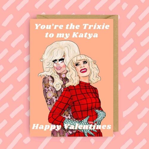 RuPaul's Drag Race Trixie and Katya Valentines Card | LGBT