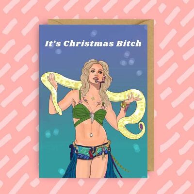 Carte de Noël Britney | Icônes pop gay | LGBT | Culture pop