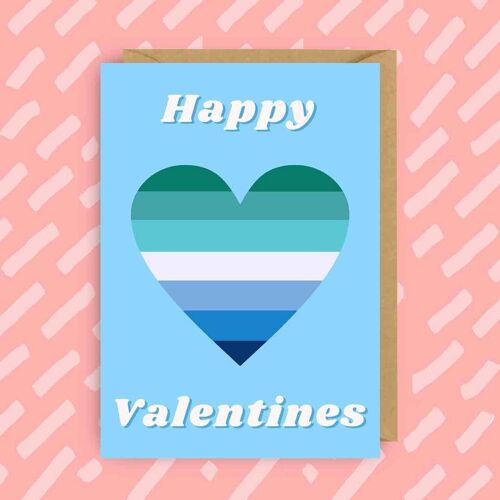 Happy Valentines Gay Flag | LGBT | Queer | Gay Cards