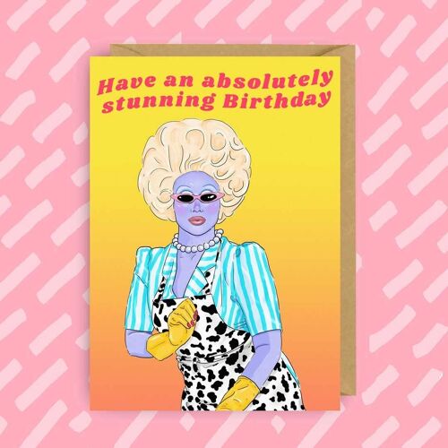 Juno Birch Birthday Card | LGBTQ | Drag Queen | Gay | Trans