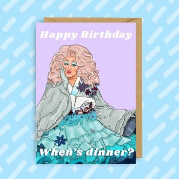 Carte d'anniversaire Drag Race de Kim Chi RuPaul | LGBT 1