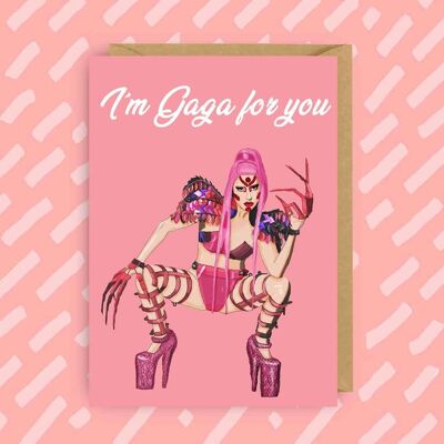 Tarjeta de aniversario de Lady Gaga | Iconos del pop gay | LGTB | Estallido