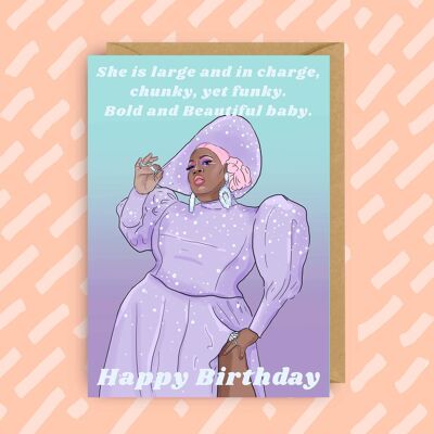 Biglietto di auguri di compleanno Drag Race di Latrice Royale RuPaul | LGBT | Gay