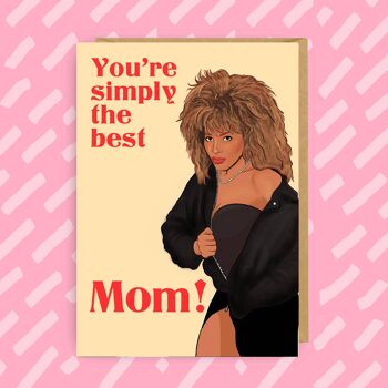 Carte de fête des mères Tina Turner | Musique des années 80 | Diva | Maman 1