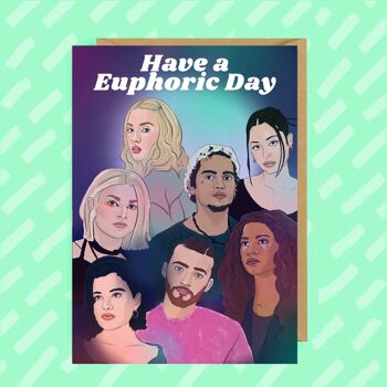 Carte d’anniversaire euphorie | Cassie | Rue | Kat | Jules | Maddie 1