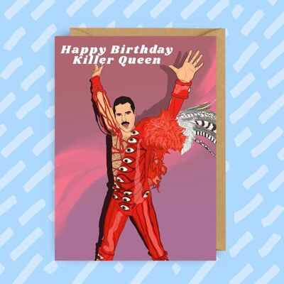 Freddie Mercury | Queen Band | Birthday Card | Rock Music