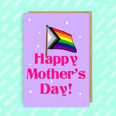 Tarjeta del Día de la Madre LGBTQ+ | Lesbiana | Dos mamás | dos mamás